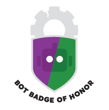 'Bot badge of honor' sticker